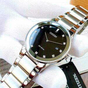 Citizen Eco-Drive Men's Axiom Diamond Accents Silver Watch 40MM